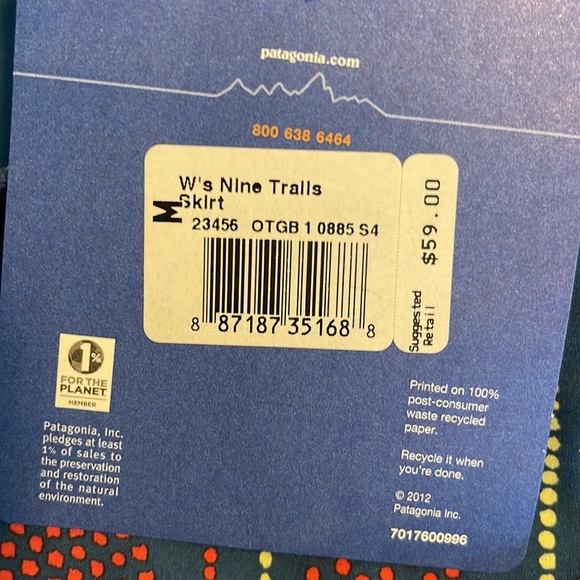 Patagonia women's skirt, size M, NWT - Picture 3 of 4